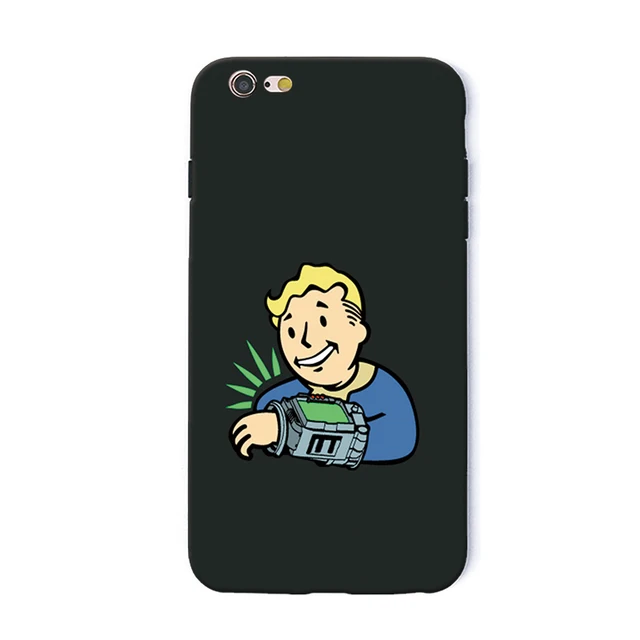 pip boy fallout TPU soft Silicone black cover phone case for iPhone X 6