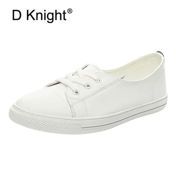 

2019 Autumn Women Genuine Leather Loafers Fashion Ballet Flats White Black Shoes Woman Slip On Comfortable Boat Shoes Moccasins