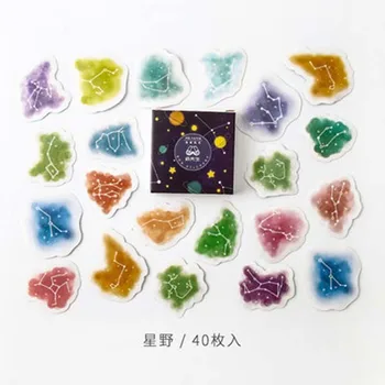 

40 pcs/pack constellation Decorative Stickers Cute Adhesive Journal Stickers Diary Label Scrapbooking sticker School Supplies
