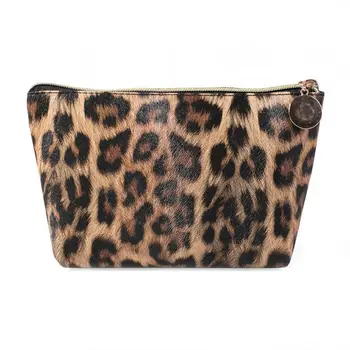 

THINKTHENDO 2019 Leopard Cosmetic Bag Organizer Travel Portable Makeup Pouch Storage Toiletry Bags For Women