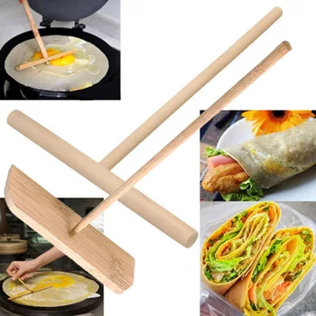 

Chinese Specialty Crepe Maker Pancake Batter Wooden Spreader Stick Home Kitchen Tool DIY Restaurant Canteen Specially Supplies