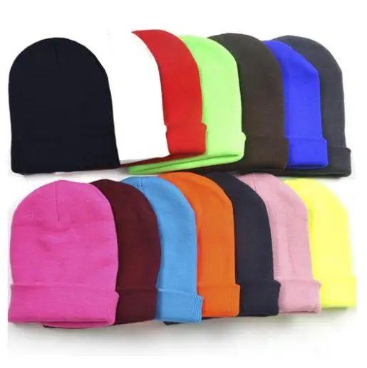 28 Colors Drop Shipping New 2016 Fashion Knitted Neon Women Beanie Girls Autumn Casual Cap Women's Warm Winter Hats Unisex