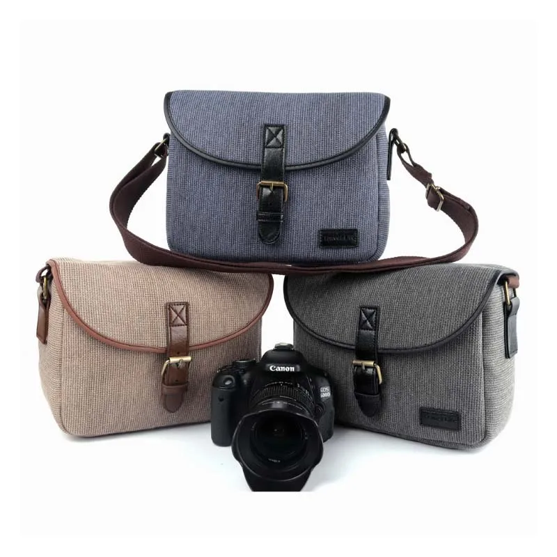 

New Waterproof Camera Bag Photography Package DSLR Shoulder Case for Sony Nikon Canon Canvas Micro Single Messenger Men Women