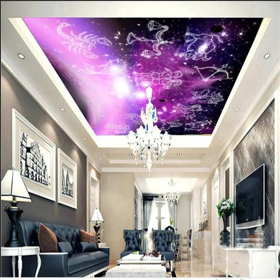 Custom Photo Wallpaper Non Woven Mural Living Room Ceiling 12 Non Woven Mural Living Room Ceiling