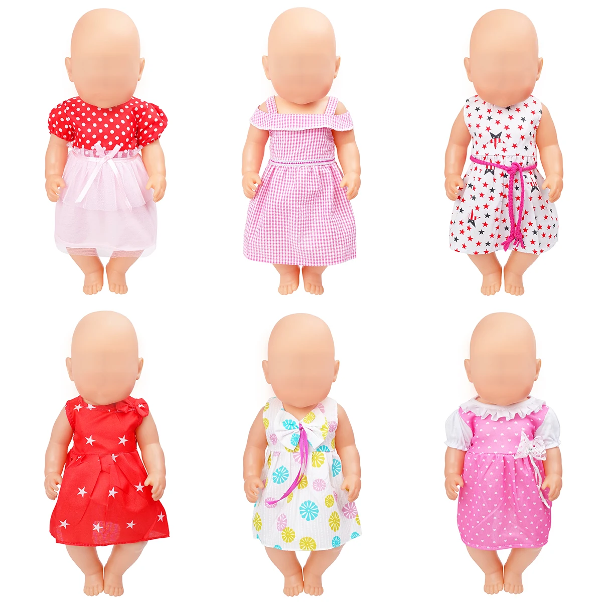 

PellyBaby Doll Dress for 43cm Baby New Born Doll 17 Inch Reborn Babies Dolls Clothes and Accessories