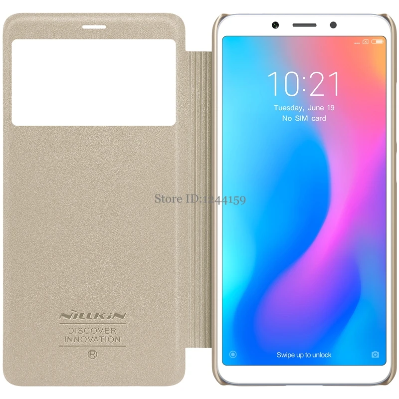 

Xiaomi Redmi 6 Pro Case Xiaomi Redmi 6 Cover NILLKIN Sparkle Series Flip Cover PU Leather Case For Xiaomi Redmi 6A