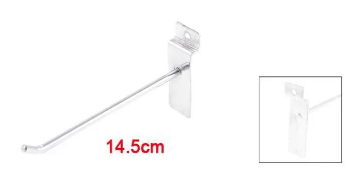 

Wall Board Shelf Rectangular Base Display Hooks 5.7" Long 5pcs