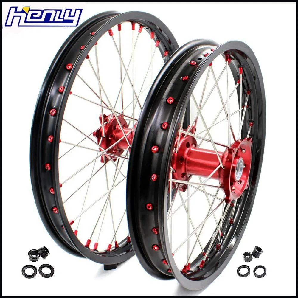 21/19 MX DIRT BIKES WHEELS RIMS SET FOR HONDA CR125R 1996 1997 CR500R