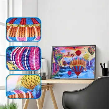 

5D DIY Diamond Painting Hot air balloon Cross Stitch landscape Diamond Embroidery Cartoon special shaped Rhinestone Home Decor