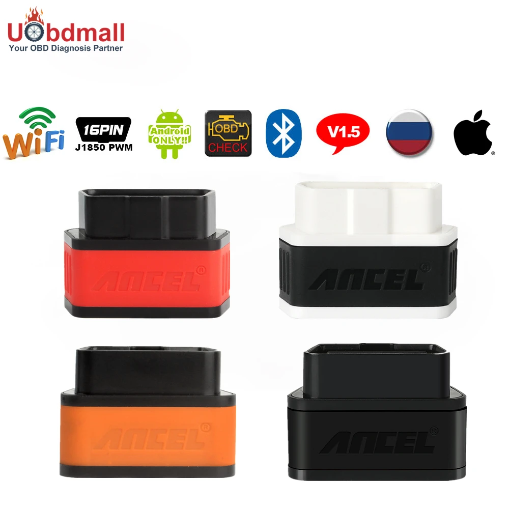 Prix pour Haute Qualité Automobile Scanner ANCEL ELM327 V1.5 WIFI Bluetooth OBD Outil de diagnostic iCar OBDII Code de Défaut Lecteur ELM 327 V V1.5 Prix pour Haute Qualité Automobile Scanner ANCEL ELM327 V1.5 WIFI Bluetooth OBD Outil de diagnostic iCar OBDII Code de Défaut Lecteur ELM 327 V V1.5