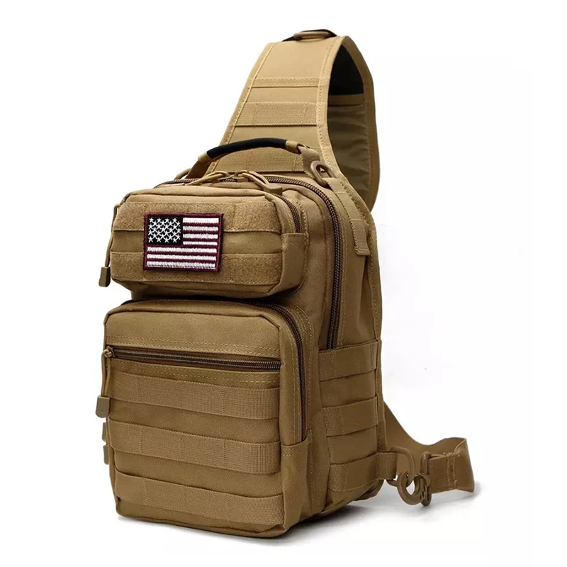 

800D Nylon Tactical Shoulder Bag Water Resistant Molle Military Army Backpack Outdoor Climbing Hiking Camping Hunting Chest Bag