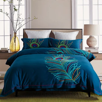 

Snow White luxury 100% cotton hotel bedding set queen king bed set three stripes embroidery duvet cover bed sheet set pillowcase