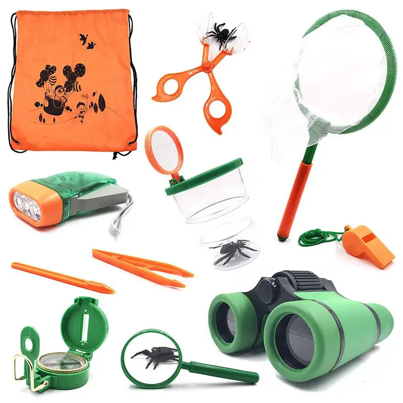 

Outdoor Kit Toys for Kids - Set of 12 Adventure Kid Camping Exploration Toys, Outdoor Explorer Kit for Kids, Camping Toys for