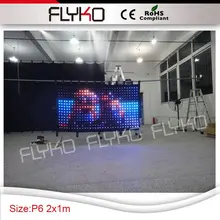 Свадебные туфли для ди-Джея свет для сцены парти фон огнеупорные 4ft* 7ft светодиодный видео занавес P6