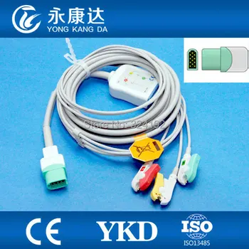 

DATASCOPE compatible with Datascope Passport V,V12 and V21 integrated 3lead ECG cable with leadwire,,IEC,Clip