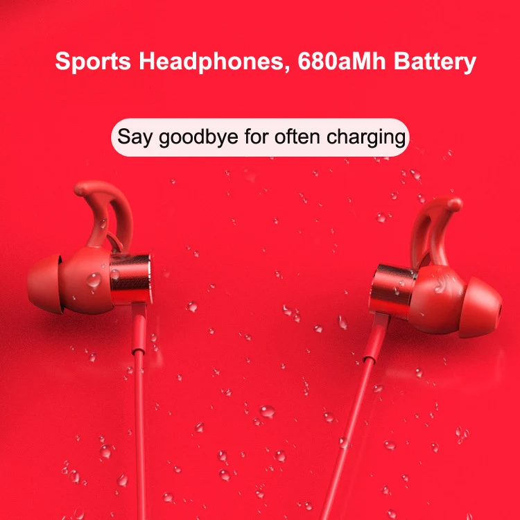 Беспроводные наушники Bluetooth 5 0 с микрофоном защитой от пота магнитная гарнитура Hi