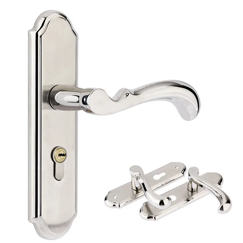 

100%New Stainless Steel Privacy Door Locks Security Entry Lever Mortise Handle Lock Full Set professional