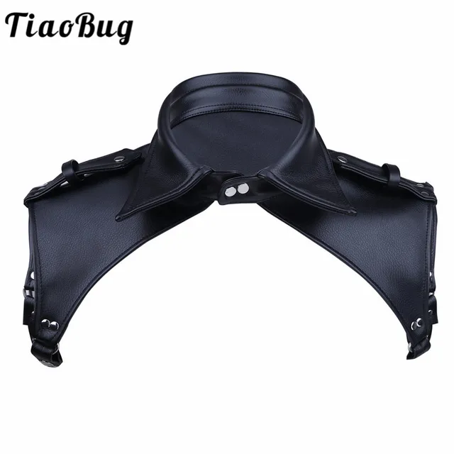 Best Product TiaoBug Faux Leather Adjustable Men Body Chest Harness Lapel Bondage Costume Hot Sexy BDSM bondage Exotic Adult Mens Lingerie