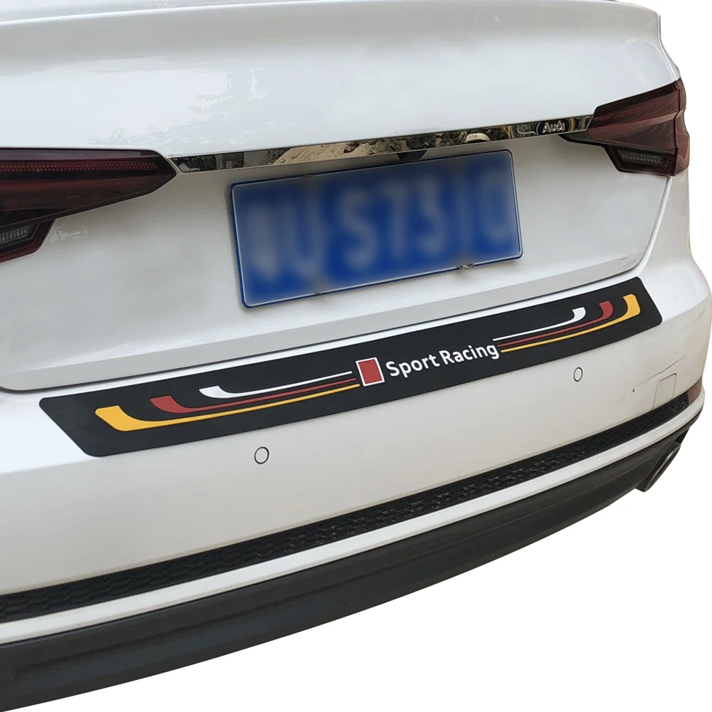 

Car Rear Bumper Pad Trim Guard Plate Rubber Cover Protector Sticker For Audi a3 a4 a5 a6 a7 rs5 q3 q5 q7 s5 s6 Accessories