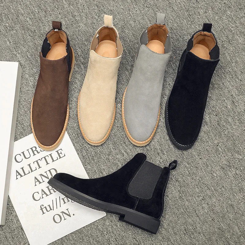 

Chelsea boots men's style shoes fashion Martin boots men's boots British style high top versatile casual shoes short top