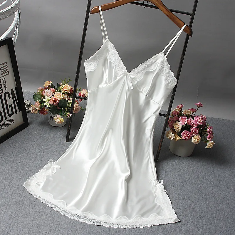 Кружевные женские ночные рубашки с глубоким V образным вырезом ночная рубашка