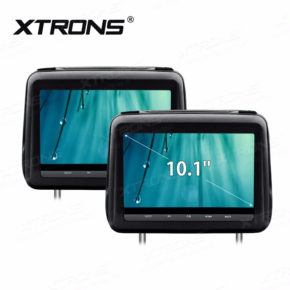 Автомобильный DVD плеер XTRONS на подголовник 10 1 дюйма с сенсорной панелью и кожаным