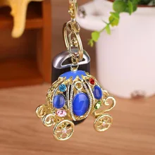 Ослепительная Тыква из страз карета автомобиля кулон ювелирные изделия брелок Рождественский подарок