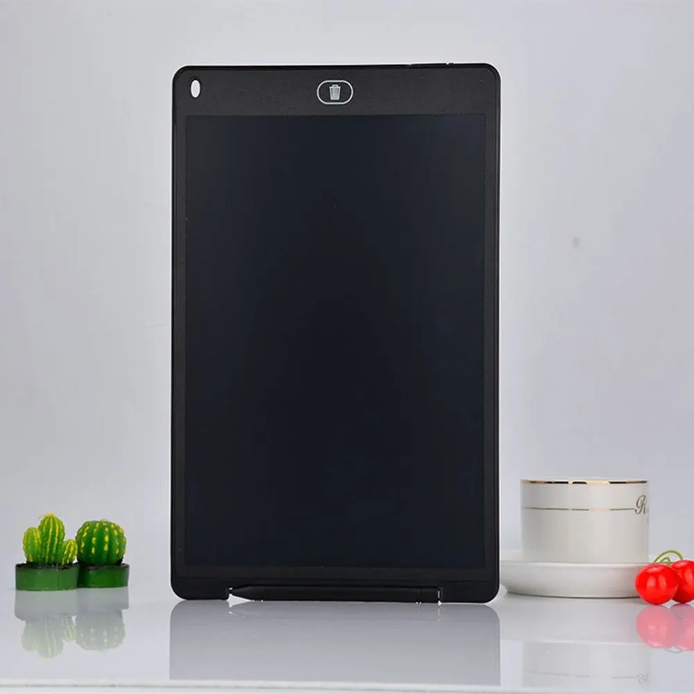 

black Ultra Thin 12 Inch LCD Digital Writing Tablet Drawing Board Sketchpad Electronic Graphic Board with Mouse Pad Ruler