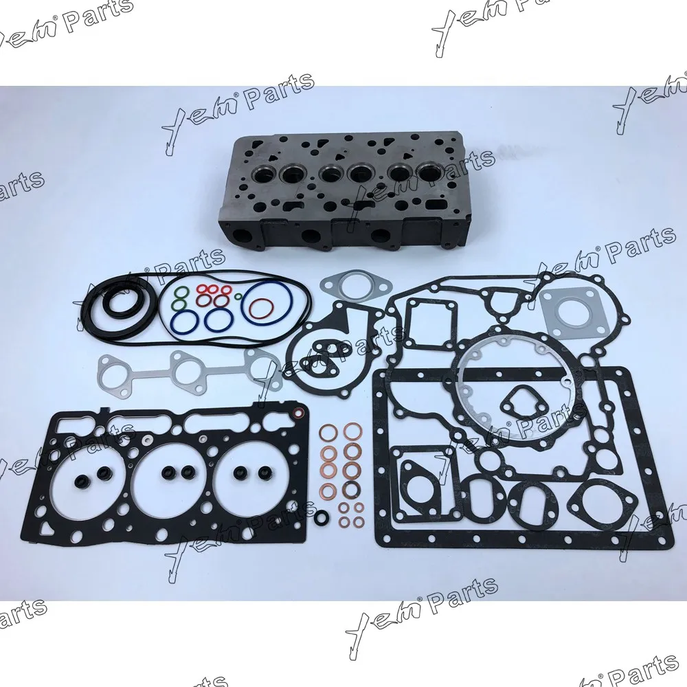 For Kubota engine parts D1005 Cylinder head with full gasket set on