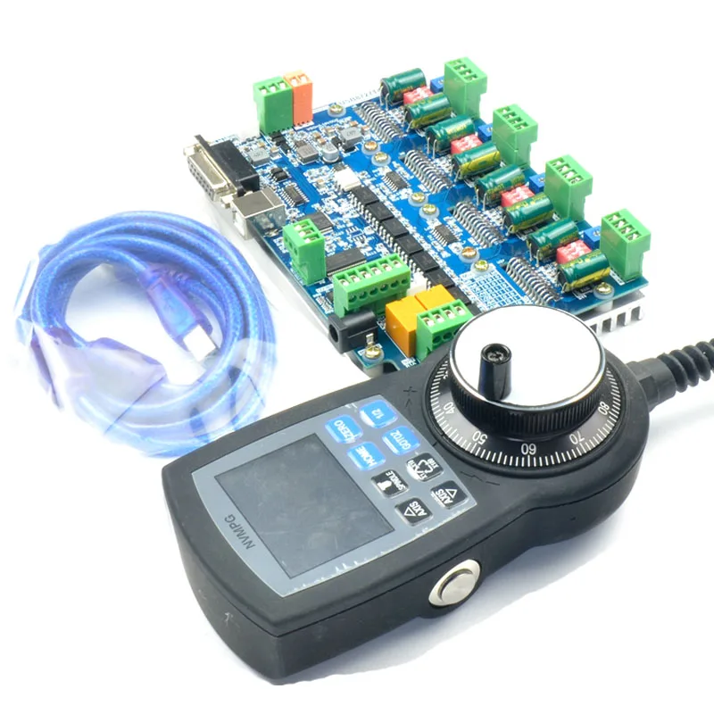 

MACH3 USB 4 Axis Control Board Stepper Motor CNC Controller with CNC 6 Axis Handwheel Mach3 MPG Pendant Manual Pulse Generator