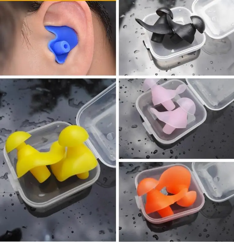 Soft Ear Plugs Environmental Silicone Waterproof Dust-Proof Earplugs Diving Water Sports Swimming Accessories 1 pair