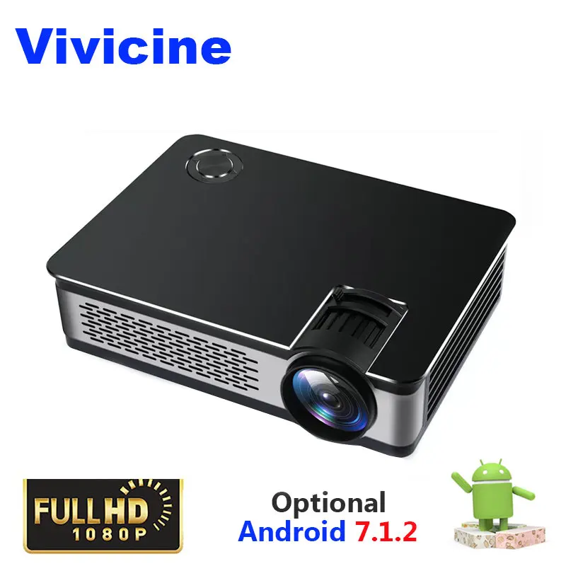 Vivicine Full HD font b Projector b font 1080P Optional 1920x1080 3800 Lumens Android Portable HDMI