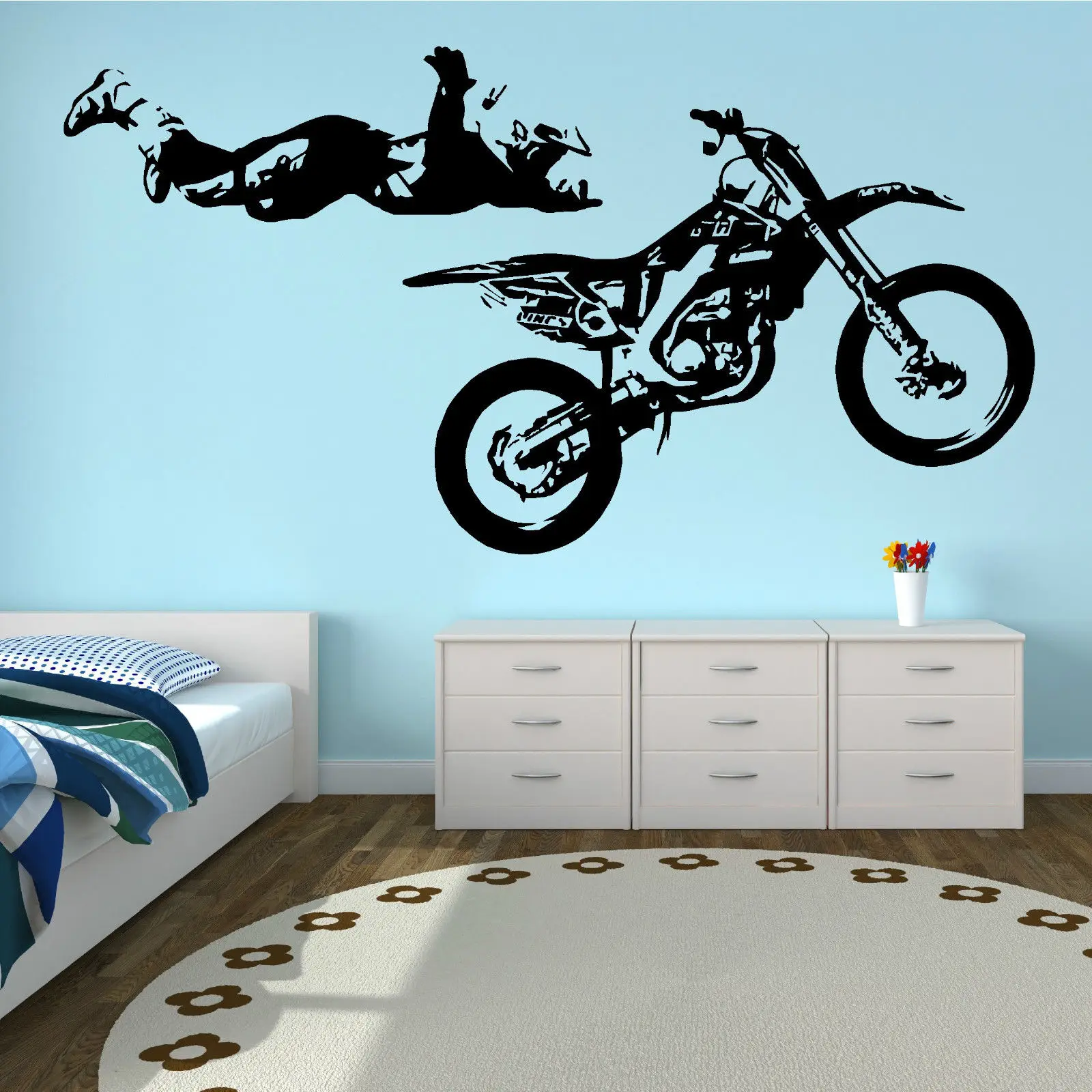 os1681 MOTOCROSS STUNT MOTORBIKE MX X GAMES Vinyl wall art sticker