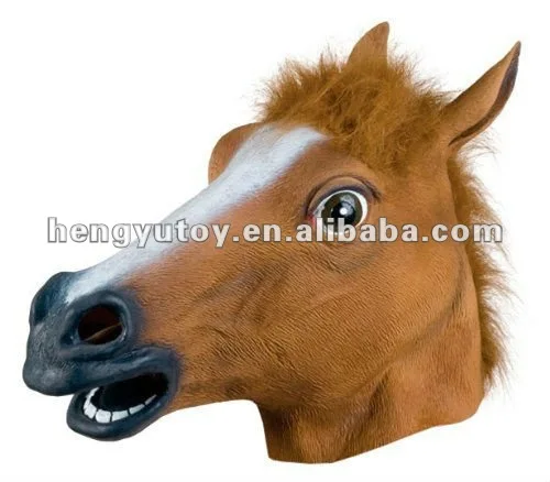

3d realistic Latex Animal Horse Mask with hair