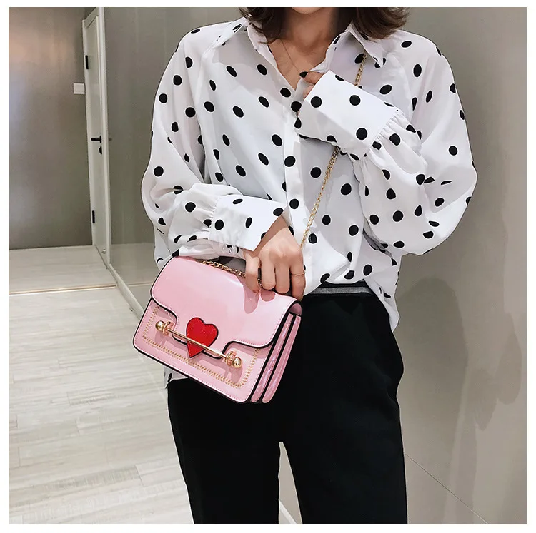 Girls Cute Heart  Bag Pink Crossbody Bao Bao Bag Fashion Designer Shoulder Handbag (15)
