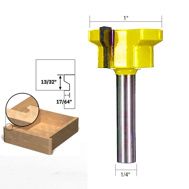 1/4Inch Round Shank Reversible Drawer Front Router Bit Woodwork Milling Cutter Carbide Woodwork