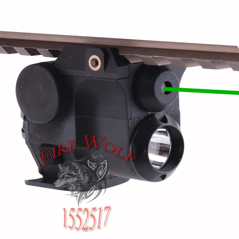 

532nm Wavelength Tactical Hunting Green Dot Laser Sight Scope W/ LED Flashlight Combo Fit For 21mm Weaver Picatinny Rail