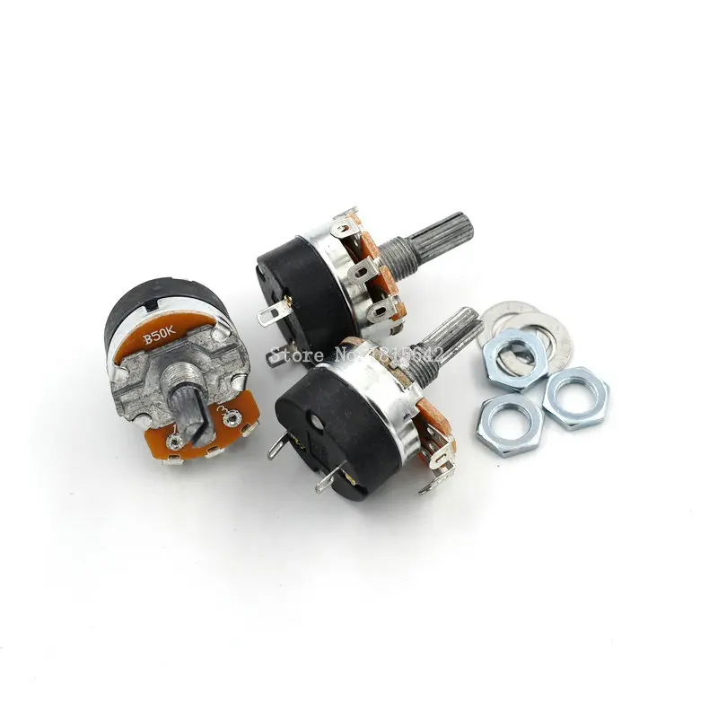

5PCS/LOT WH138-1 B50K Adjustable Resistance Speed Regulator With Switch Potentiometer WH138 50K