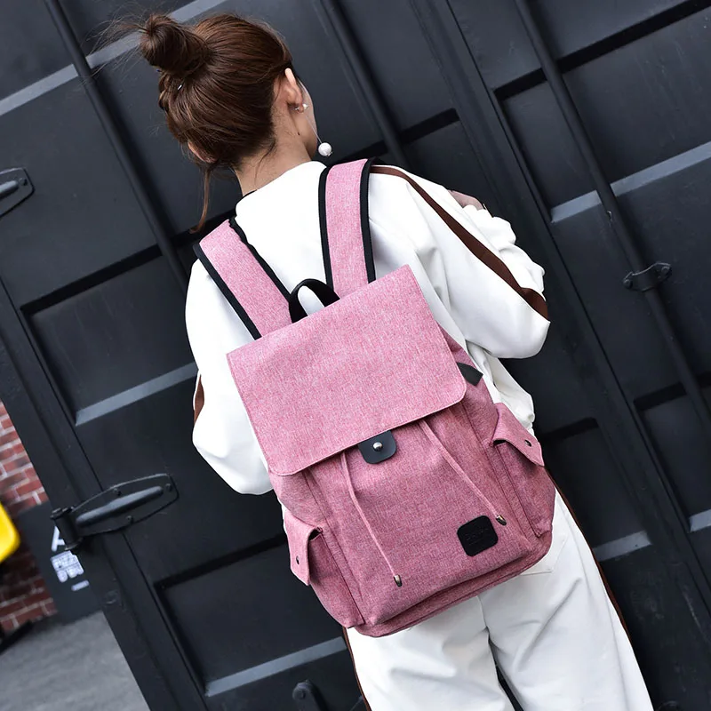 Moda USB carga ordenador portátil Mochila para los hombres y las mujeres Mochila mochilas para niñas Mochila de viaje