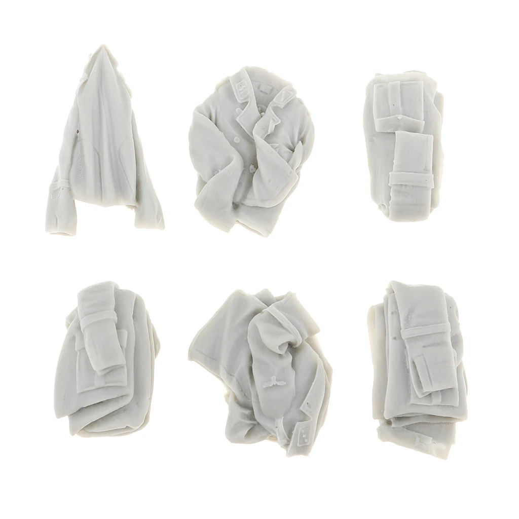 

1:35 Resin Unpainted Kit WWII Soldier Scene Accessories Soldier Models Clothes Shoes Hats for Layout Sand Table Wargame