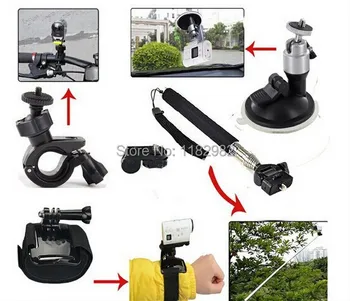 

Handheld Monopod/Bike Handlebar Mount Holder/wrist strap /screw/tripod mount adapter for Sony HDR-AS15 HDR-AS30V AS20 Action Cam