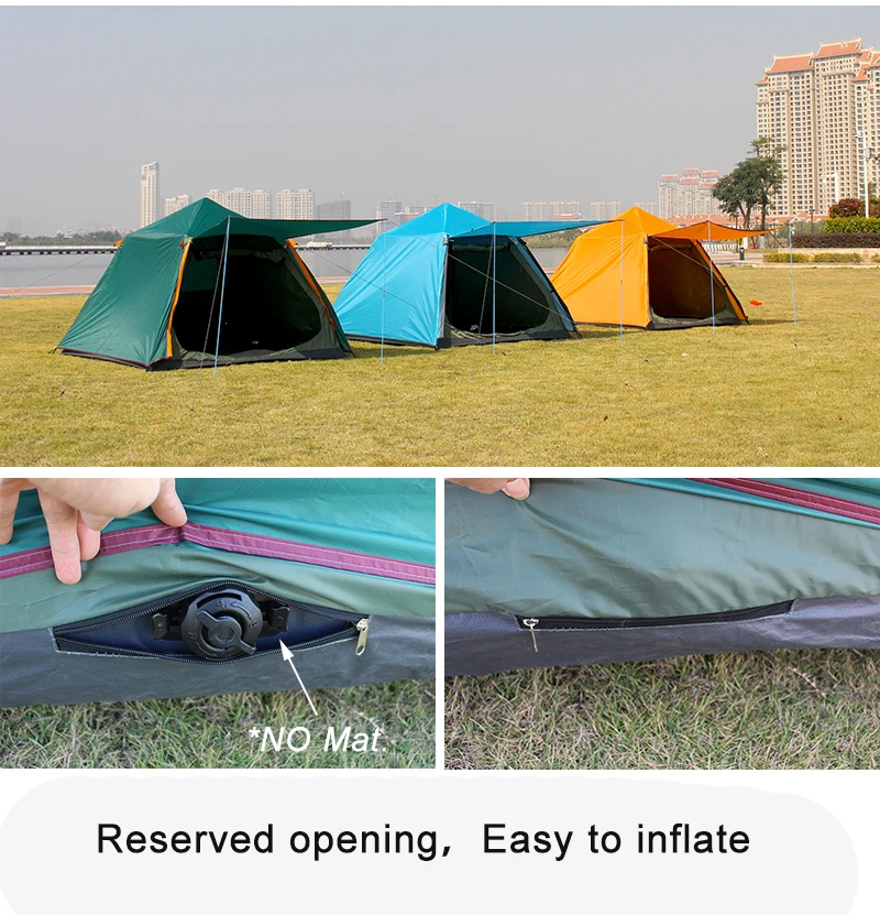 Автоматическая Наружная палатка для кемпинга, 3 человека, 4 человека, водонепроницаемая двухслойная палатка, складная, быстрое открытие, 3 сезона, для пеших прогулок, путешествий
