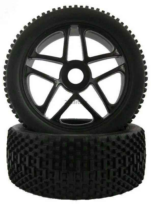 

4PCS White Black Green Yellow Red RC 1:8 Off Road Car Buggy Rubber Tires & Plastic Wheel Rims HUB HEX 17 mm 85-801