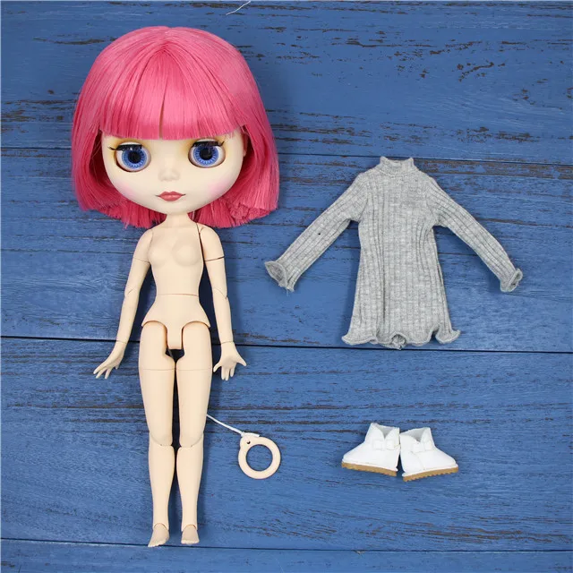 Фабрика blyth кукла 1/6 bjd кукла с одеждой обувь или новое лицо голая кукла 1/6 30 см - Цвет: oily hair