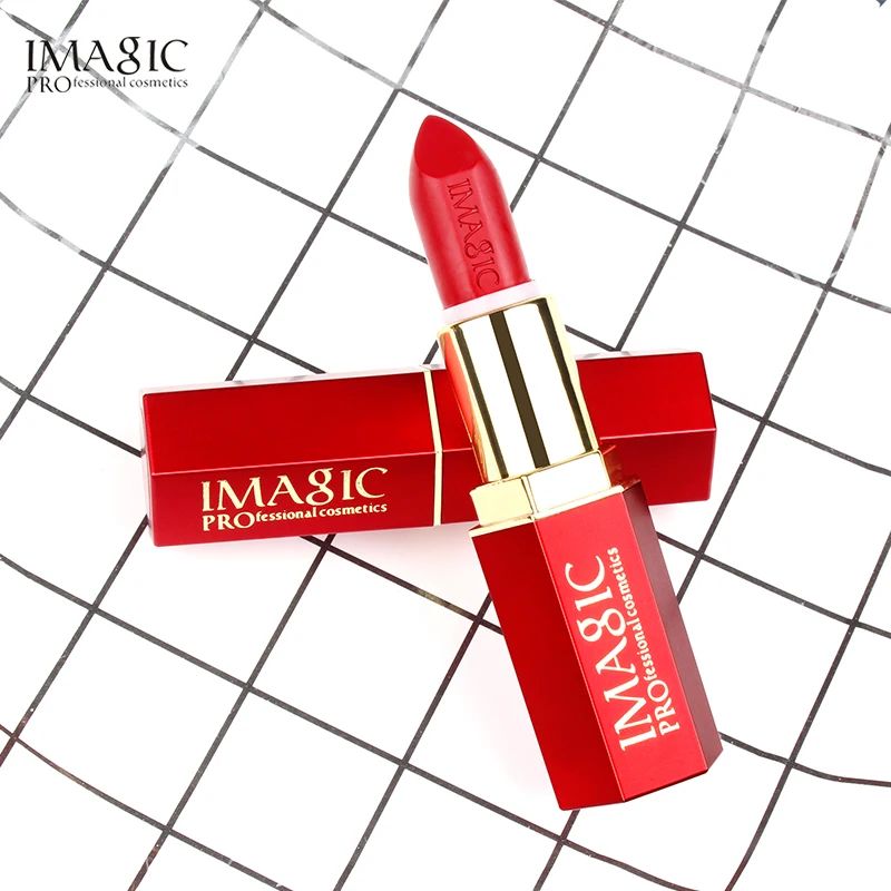 

IMAGIC 12 Colors Matte Lipsticks Crystal Column LipstickLong-lasting Waterproof Lip Sticks Cosmetic Easy to Wear Lipstick Batom