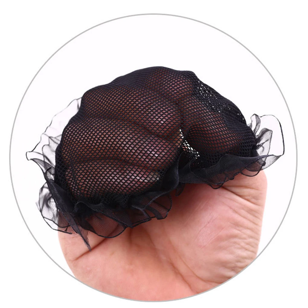 

Girls Sweet 10PCS Invisible Bun Hair Nets Black Elastic Edge Mesh Hair Accessories for and Kids