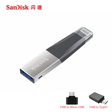 Sandisk OTG USB Flash Drives 16GB 32GB 64GB 128GB Pen Drive 3.0 USB Flashdisk For iPhone iPad iPod APPLE MFi JetDrive Go 500