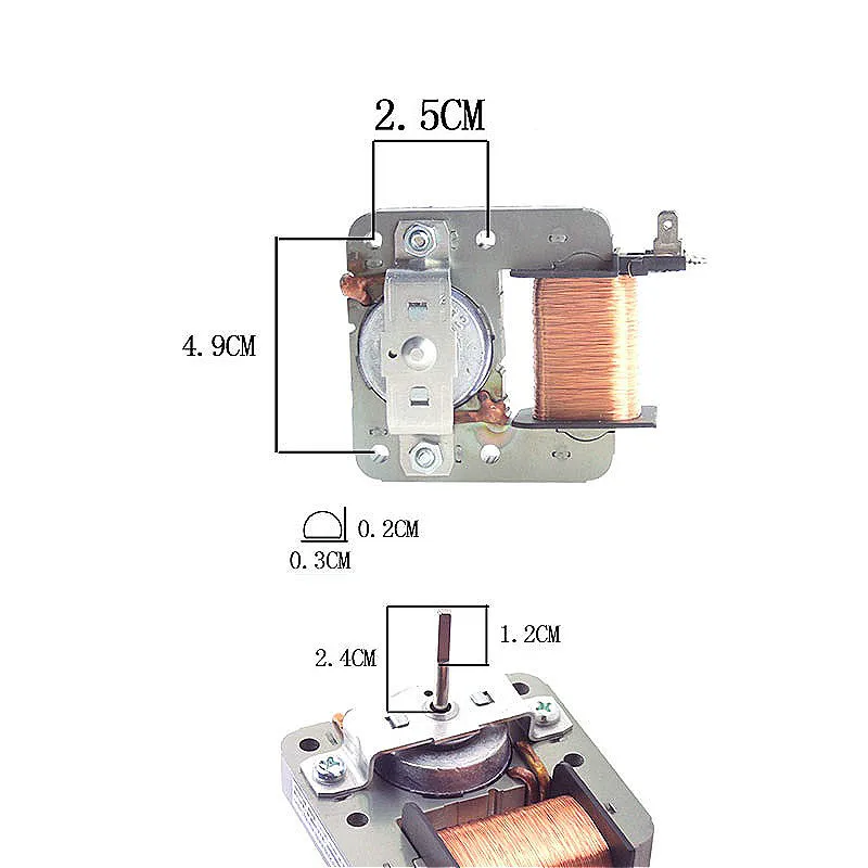 Запчасти для микроволновой печи переменного тока 220 в 18 Вт вентилятор для микроволновой печи мотор с затененным полюсом Мотор-редуктор Вентилятор охлаждения 2 штифта вентилятор Замена двигателя