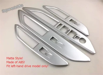 

Lapetus Inside Door Handle Holder Window Lift Button Switch Cover Trim Matte Carbon Fiber ABS For Peugeot 5008 GT 2017 - 2020