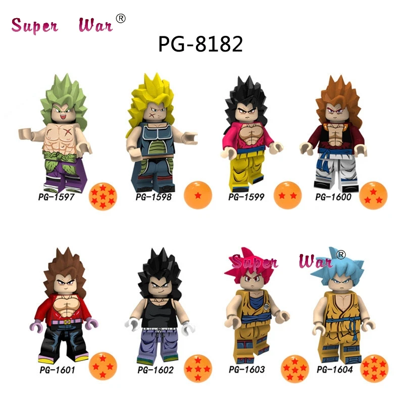 

Single Building Blocks Dragon Ball Z Cartoon Series Figure Broli Vegeta Son Goku Burdock model bricks kids toys for children